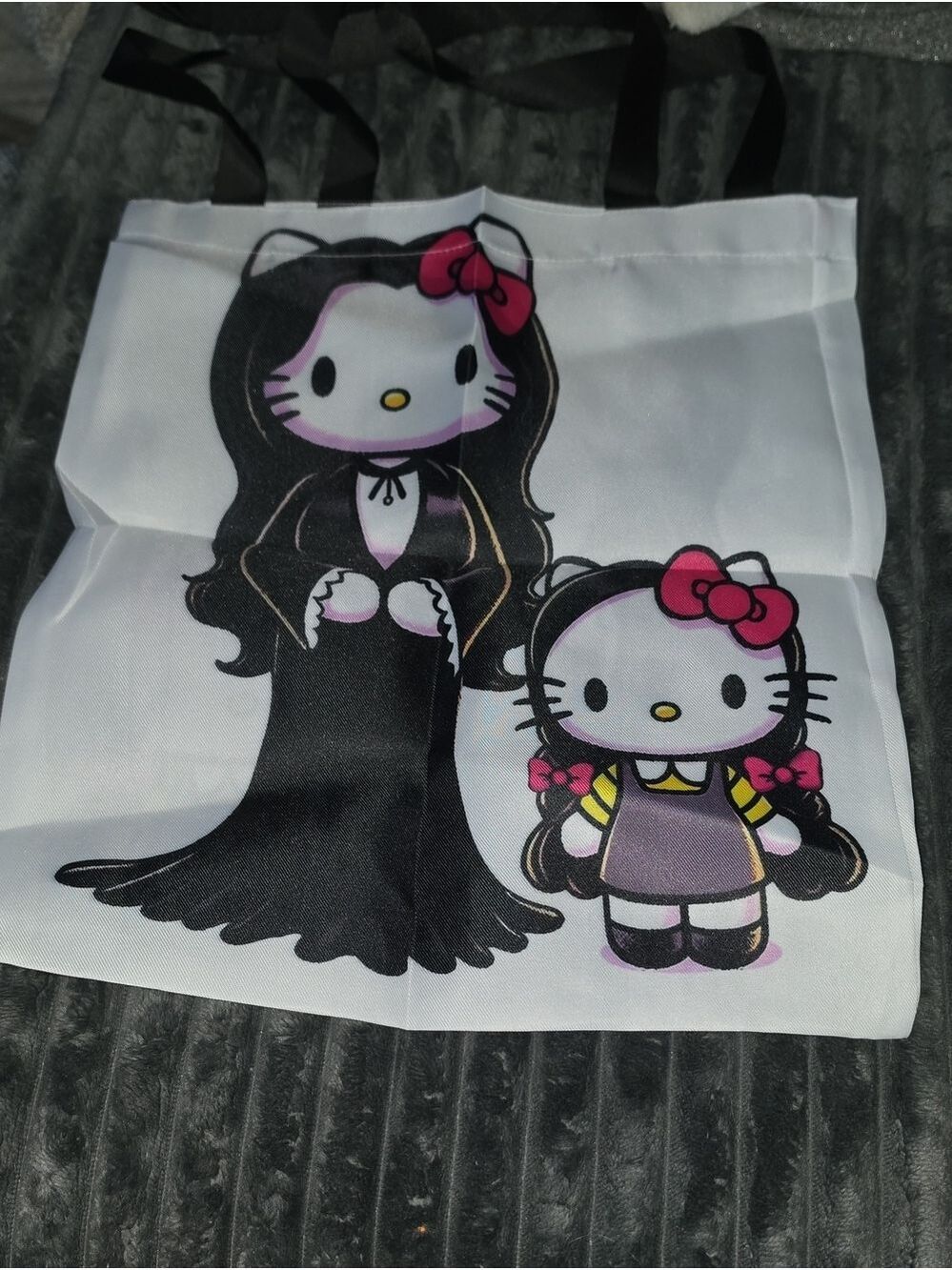 Hello Kitty Wednesday Adams White Tote Bag